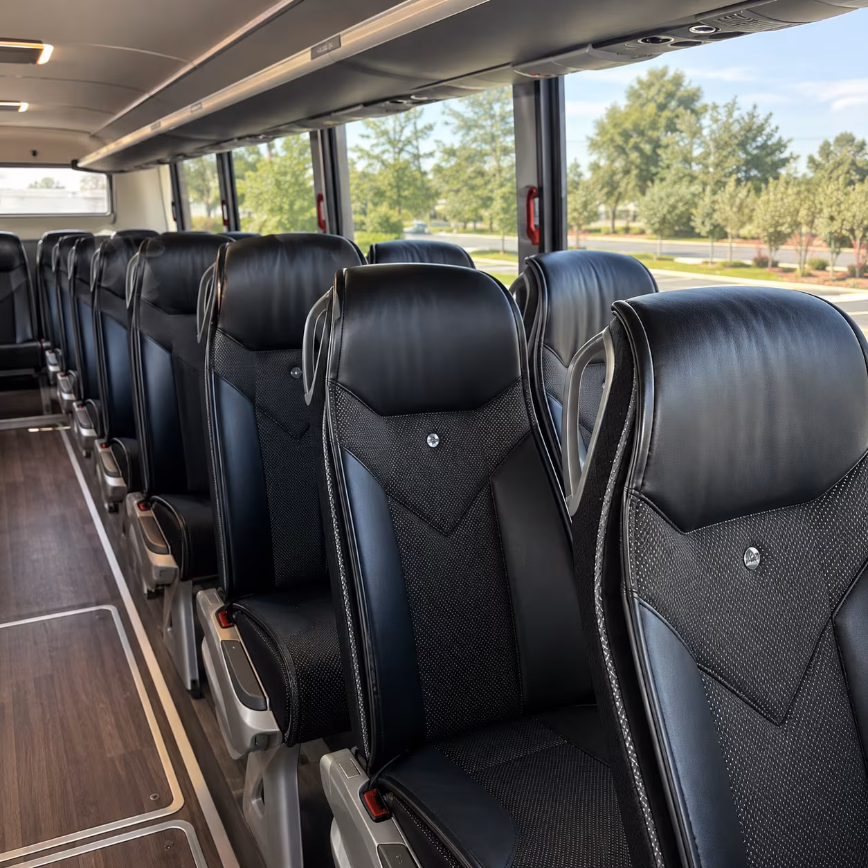 menifee 45 passenger charter bus interior