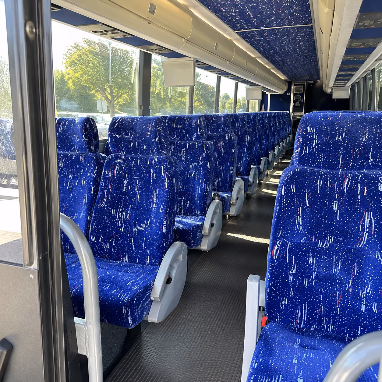 menifee 50 passenger charter bus inside